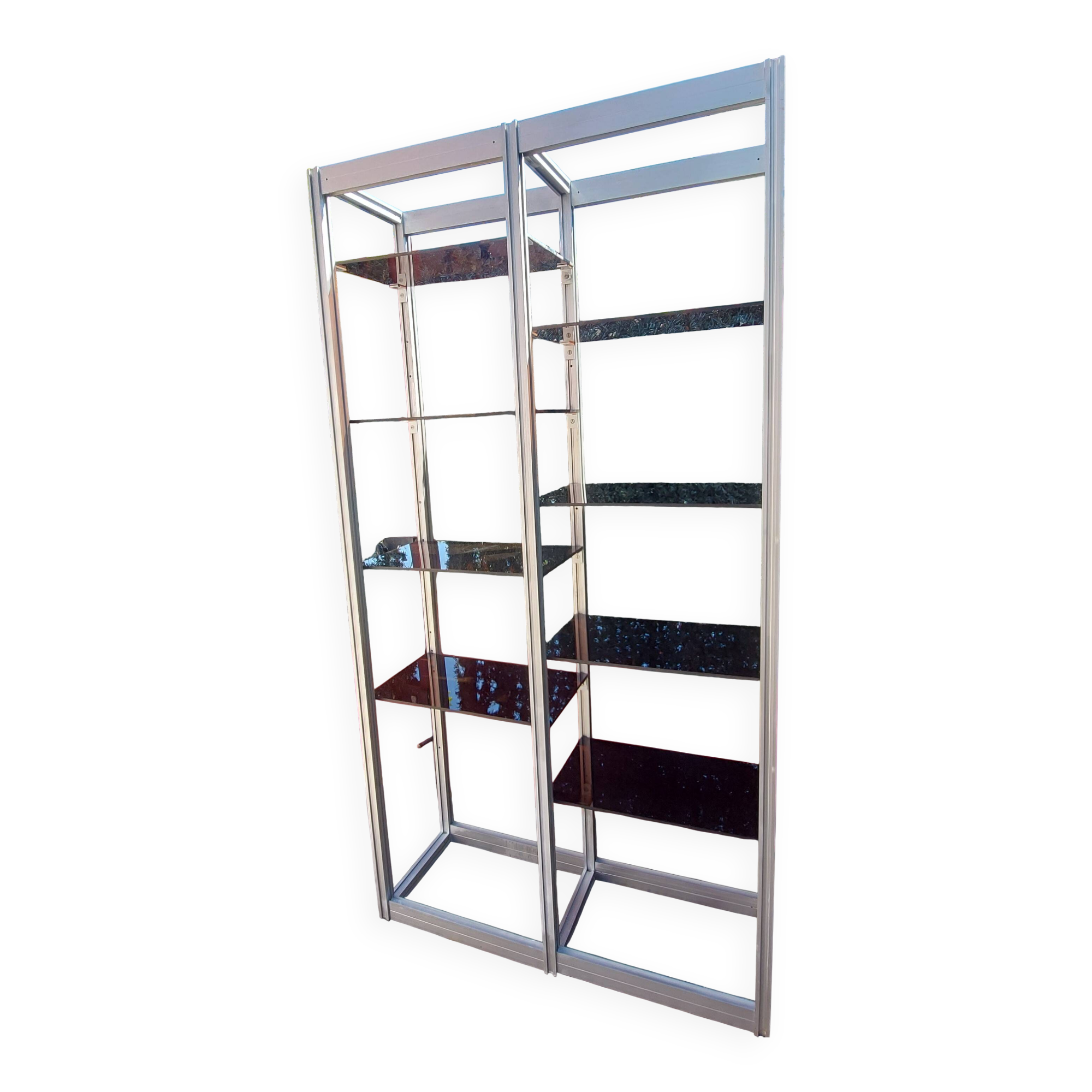 vintage 1980 aluminum shelf