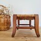 Mini banc en bois et paille
