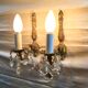 Pair of 1-light bronze sconces and Louis XV style stamps