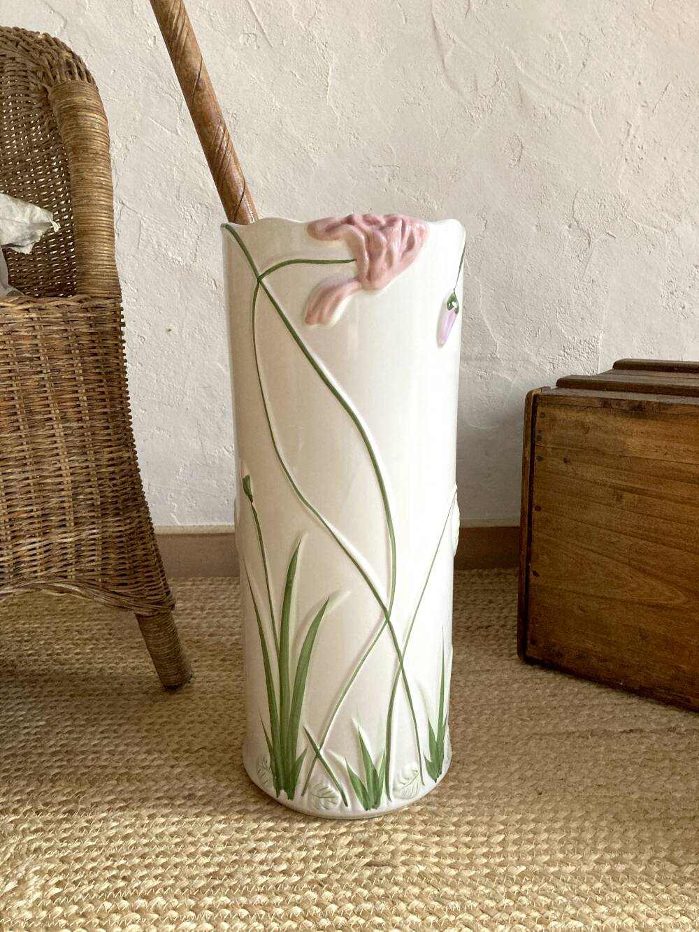 Art Deco style earthenware umbrella stand