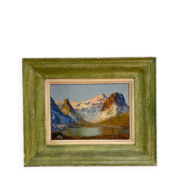 Oil Painting on Panel - "The Lake of Tignes" by Georges REEB - Savo