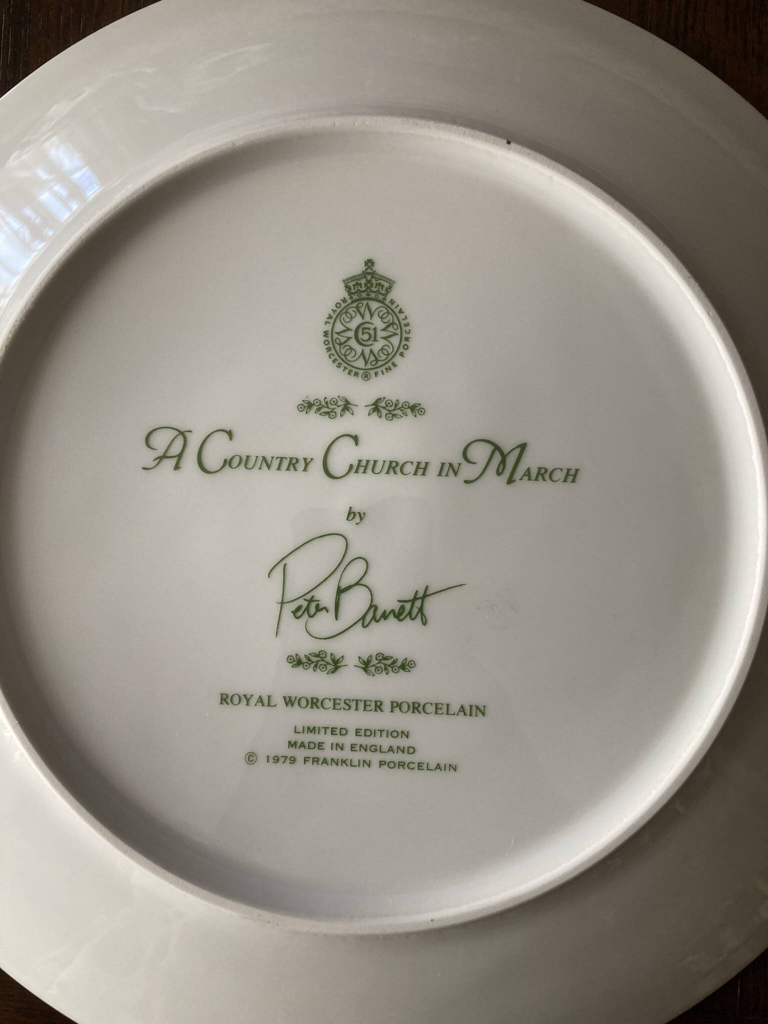Set of 12 decorative plates Royal Worcester – Peter Barrett – Edition