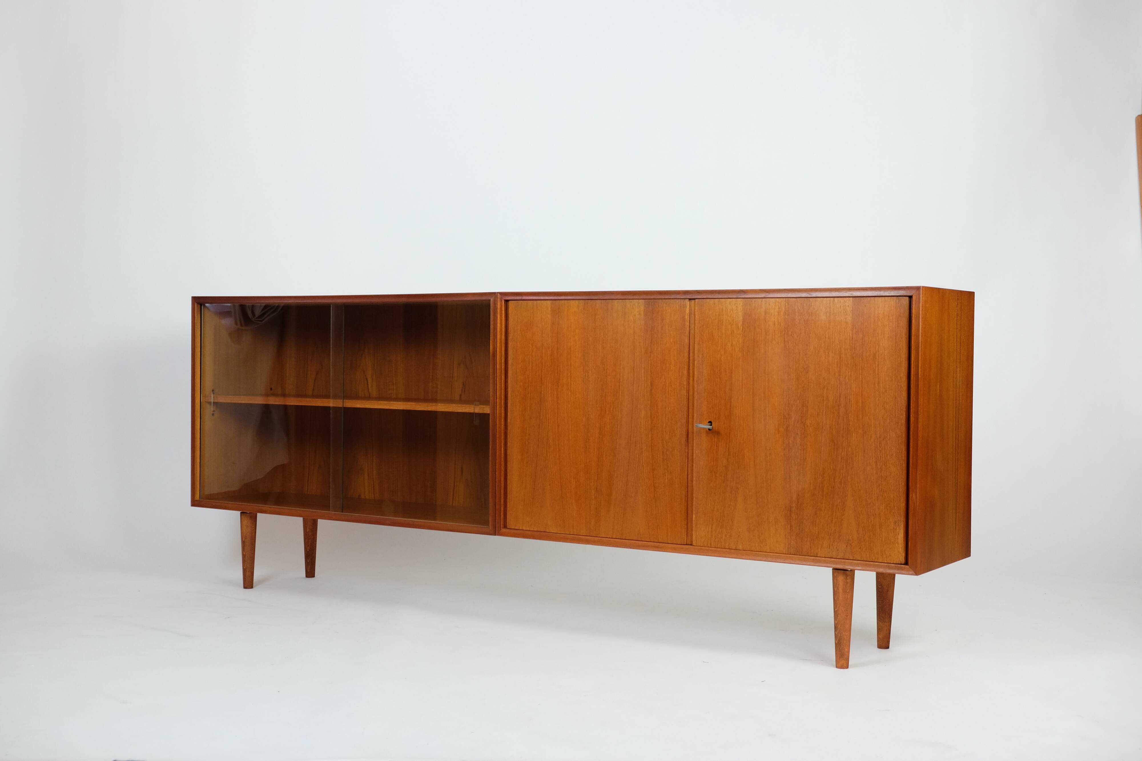 Midcentury teak sideboard vitrine lowboard 60er vintage 70er 60s
