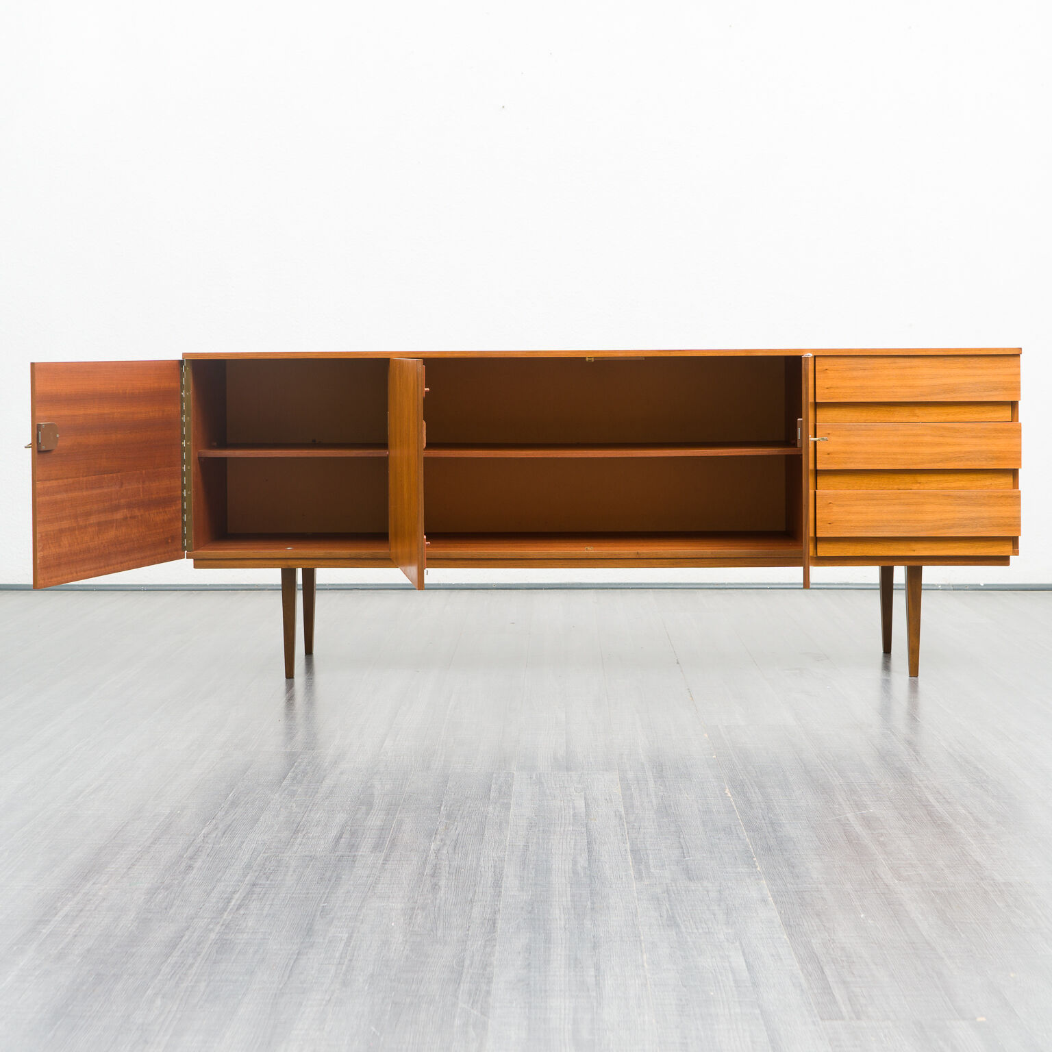 Enfilade 60s, walnut, restored 200cm