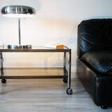 Erard coffee table, metal and smoked glass 1980