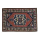 1970s Vintage Turkish Handmade Wool & Cotton Orange Area Rug 178x236