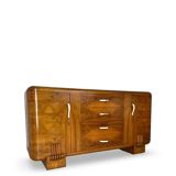 Buffet en noyer Art déco italien, de grande qualité.
