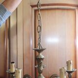 5-branch bronze chandelier