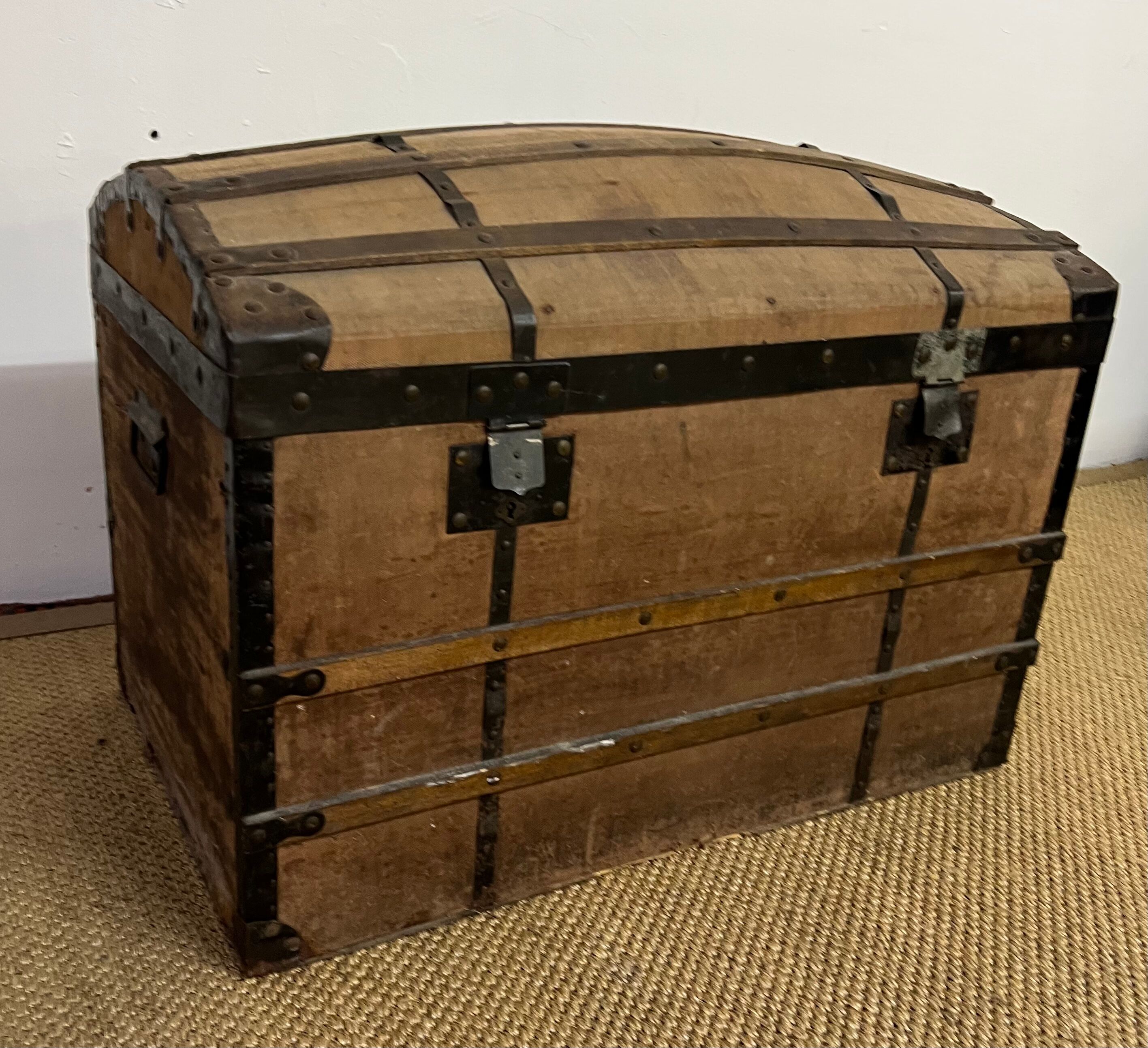 Antique wooden trunk