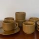 6 tasses à café en grès céramique