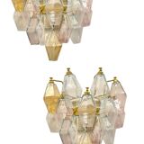 Murano Glass Polygon Sconces Set of 2