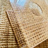 Plexi and cane magazine rack