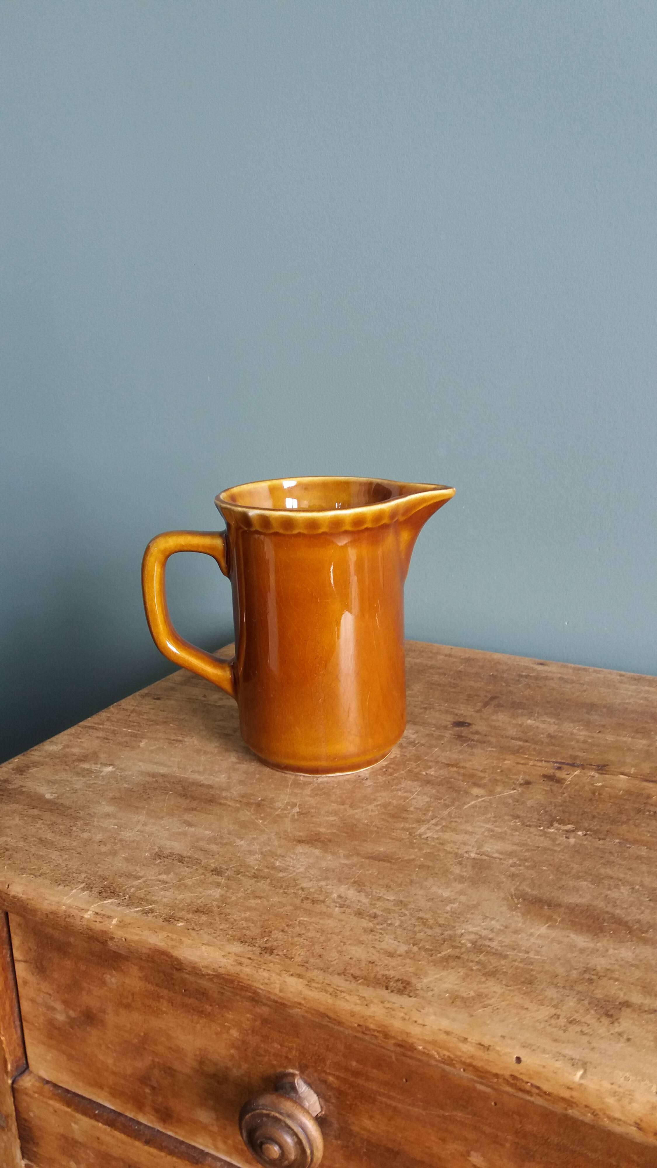 Jug milk pot Digoin Sarreguemines