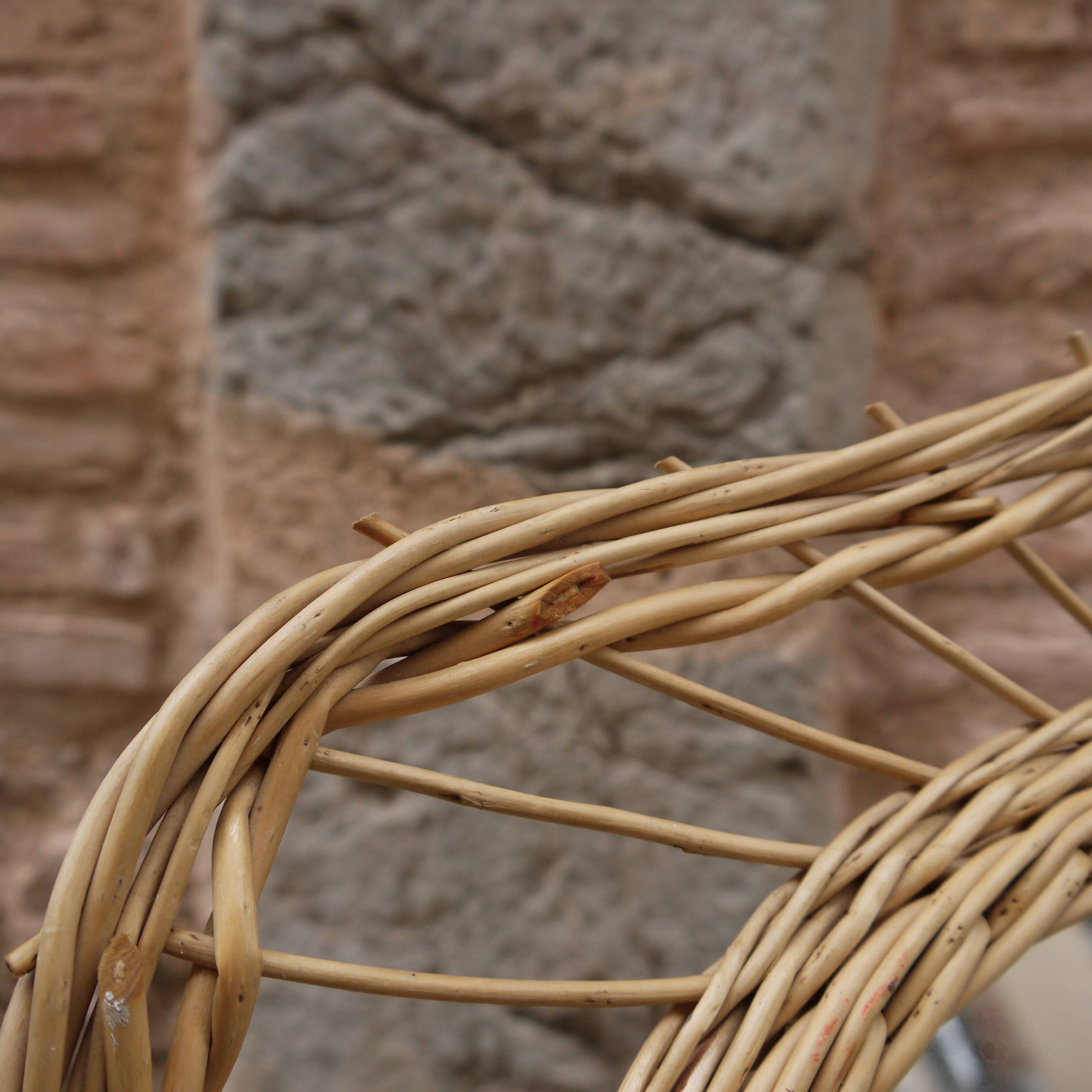 Rattan mirror  48x48cm