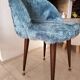 Fluffy blue chair