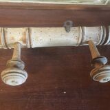 Wall coat rack with 4 hooks in raw wood