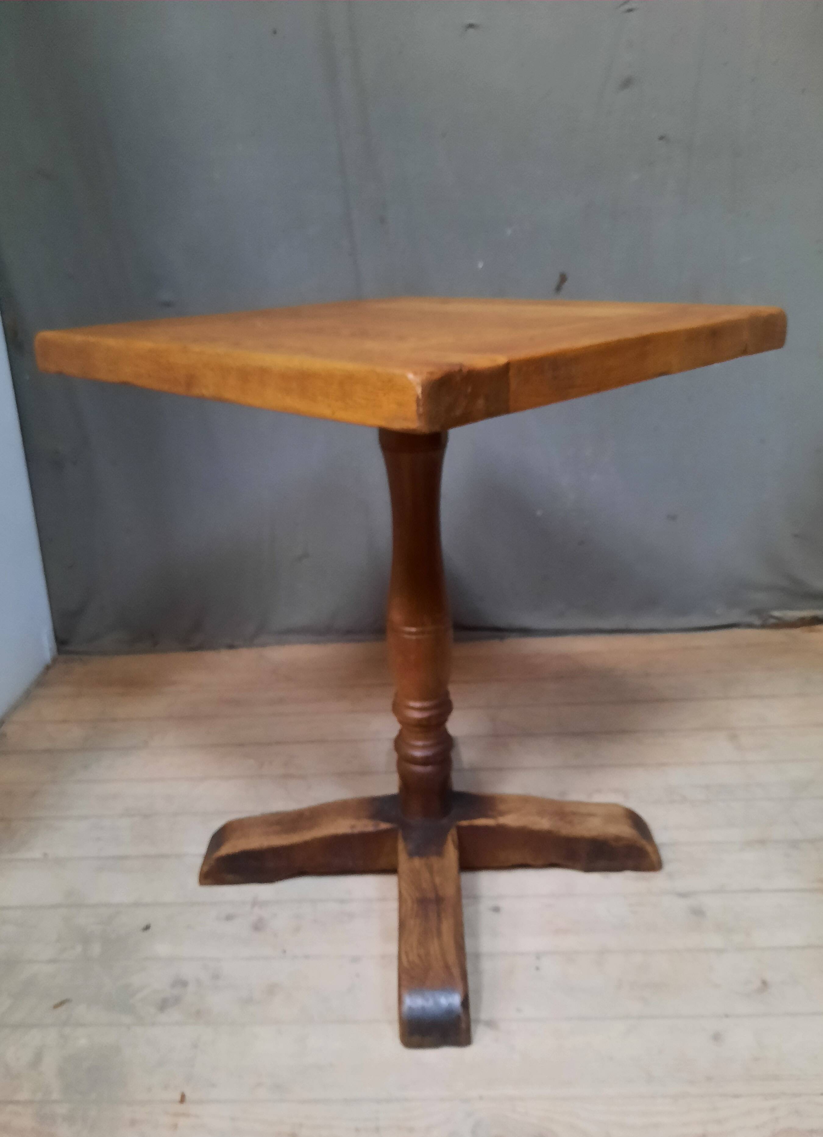 Square solid wood bistro table