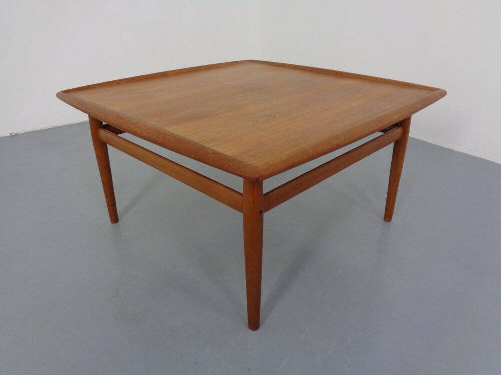 Large Danish Teak Coffee Table by Grete Jalk for Glostrup, 1960s