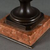 Bronze bust of Pasteur 19th century with chocolate patina on marble base
