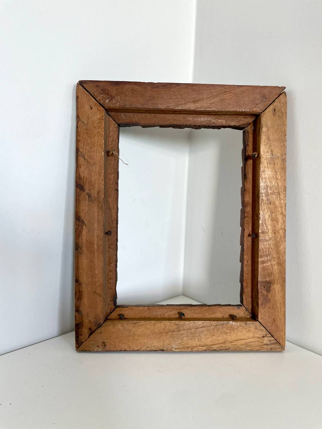 Antique handcarved frame Cedarwood 23.5 cm x 18.5 cm