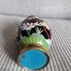 Vintage cloisonné enamel vase with floral and bird decoration