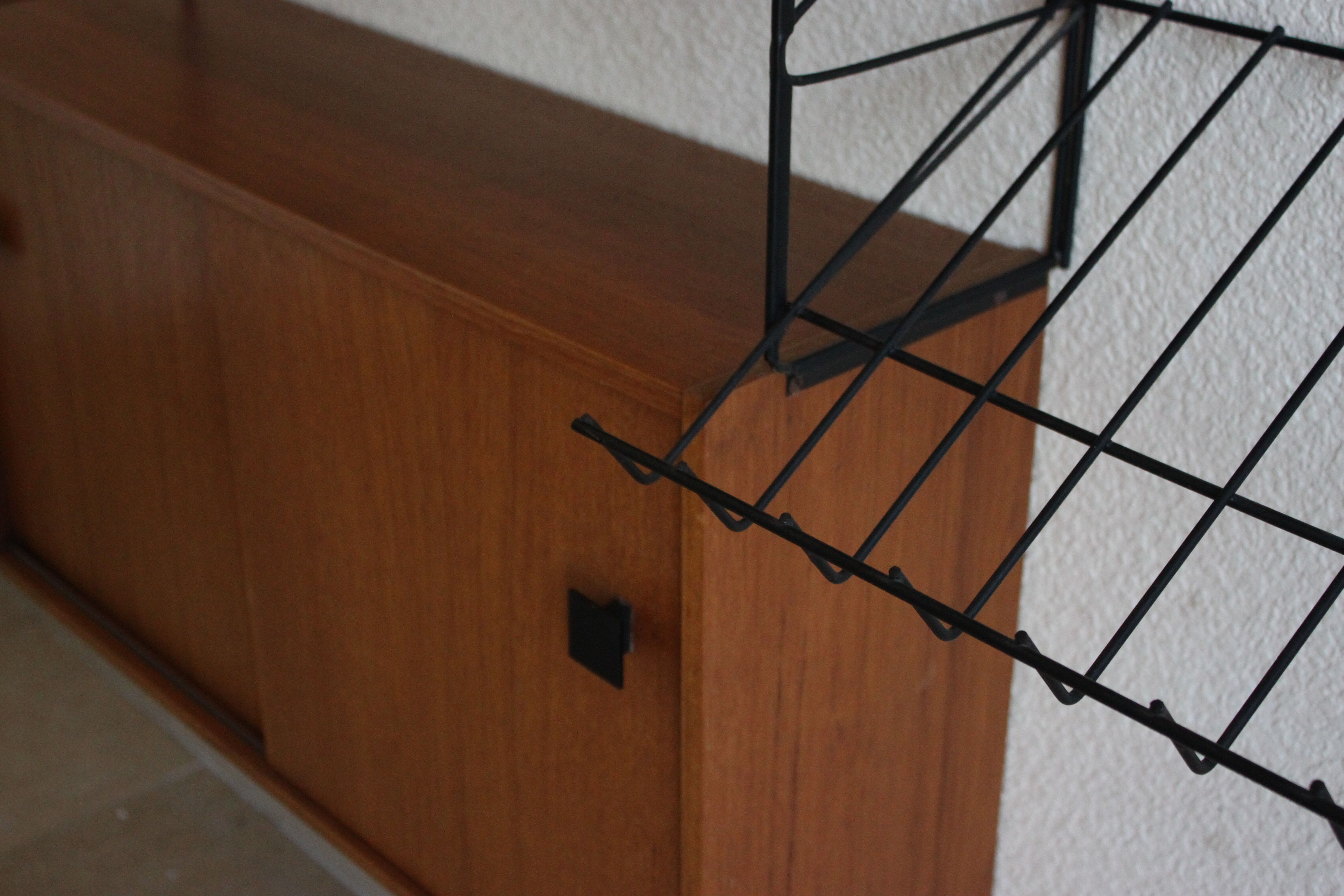 Wall shelves string, caisson and door reviews teak 1960