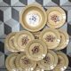 Set 12 assiettes plates « œillets » et plat Badonviller