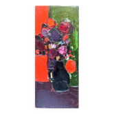 Tableau HSP Michel Dufour (1942) "Bouquet de fleurs abstrait