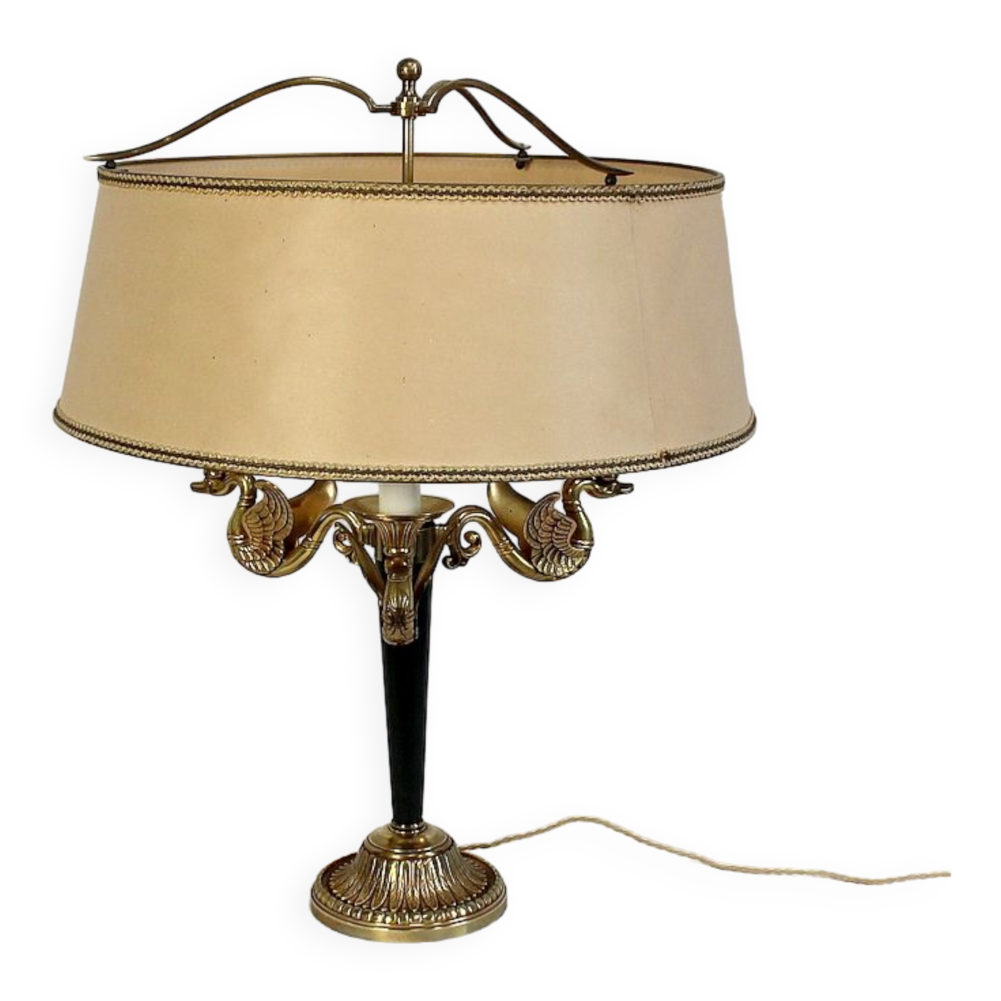 Golden brass lamp, empire style - early twentieth century