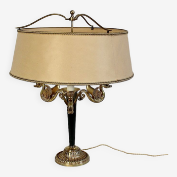 Golden brass lamp, empire style - early twentieth century