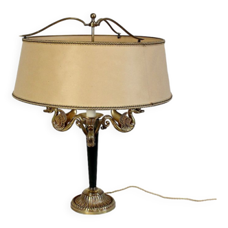 Golden brass lamp, empire style - early twentieth century