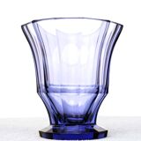 Czech Bohemian Hand Painted Amethist Crystal Goblet or Vase by Moser