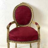 Louis XVI style medallion armchair