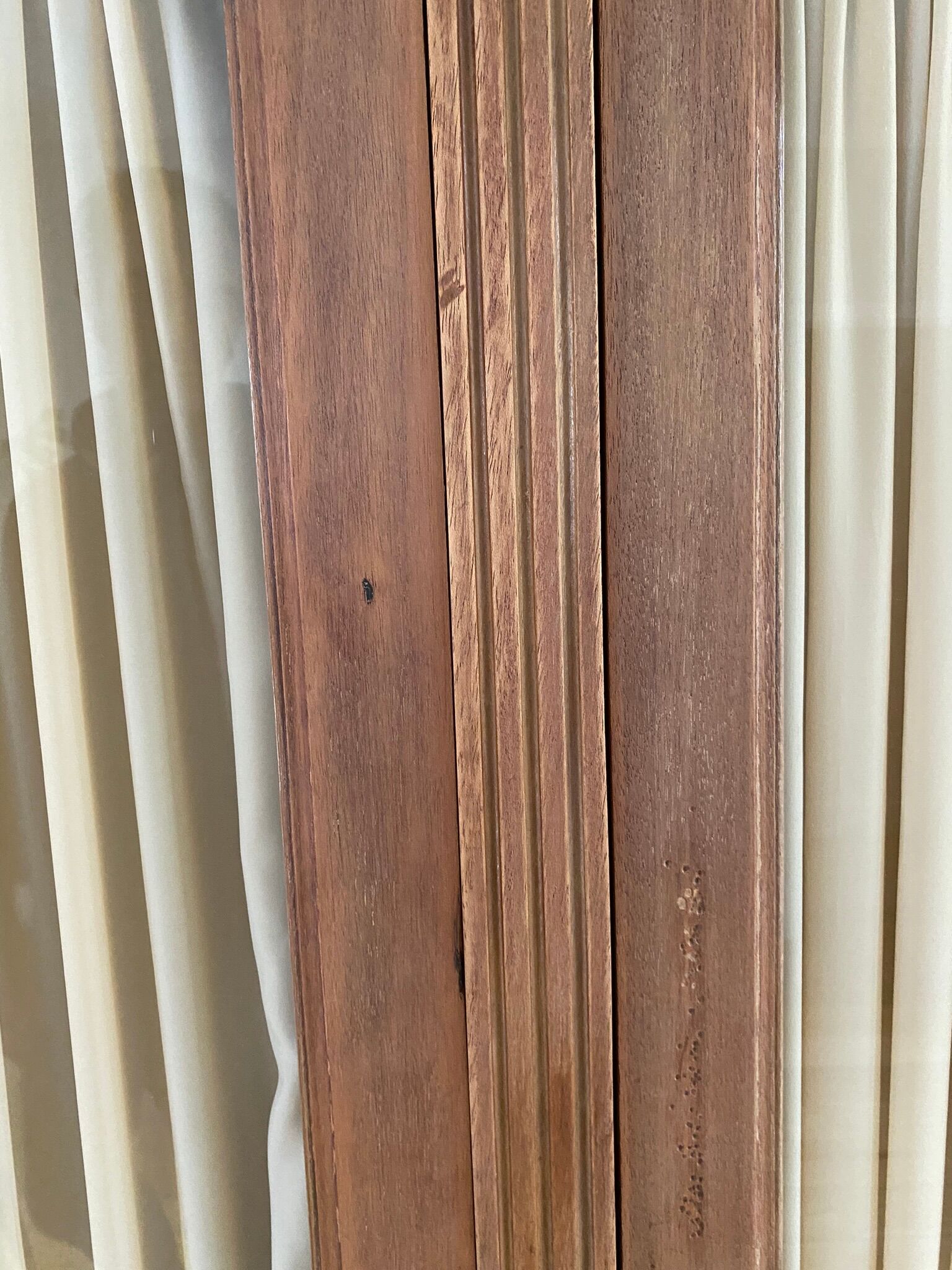 Showcase three vintage glass doors