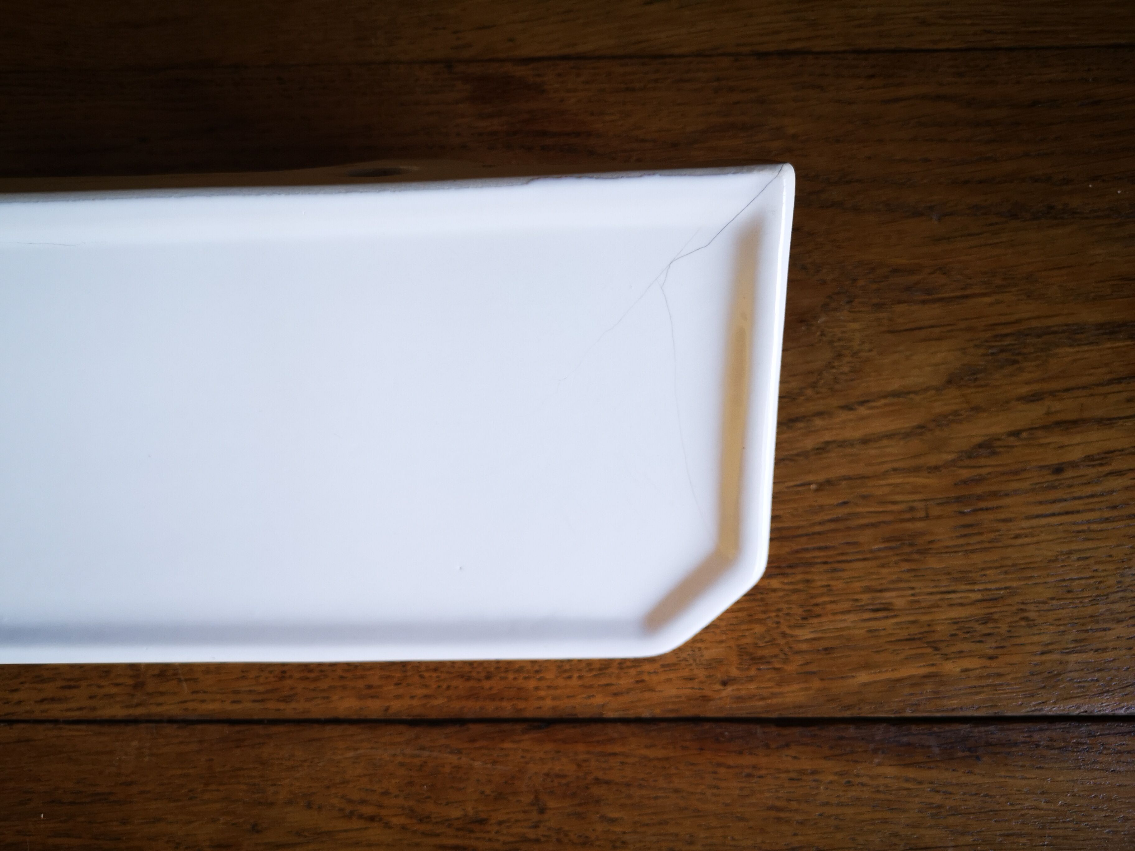 White porcelain wall shelf