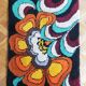 1970s German Wool Rug with Pop-Art Floral Pattern
