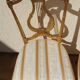 Paire de chaises à dossier lyre doré