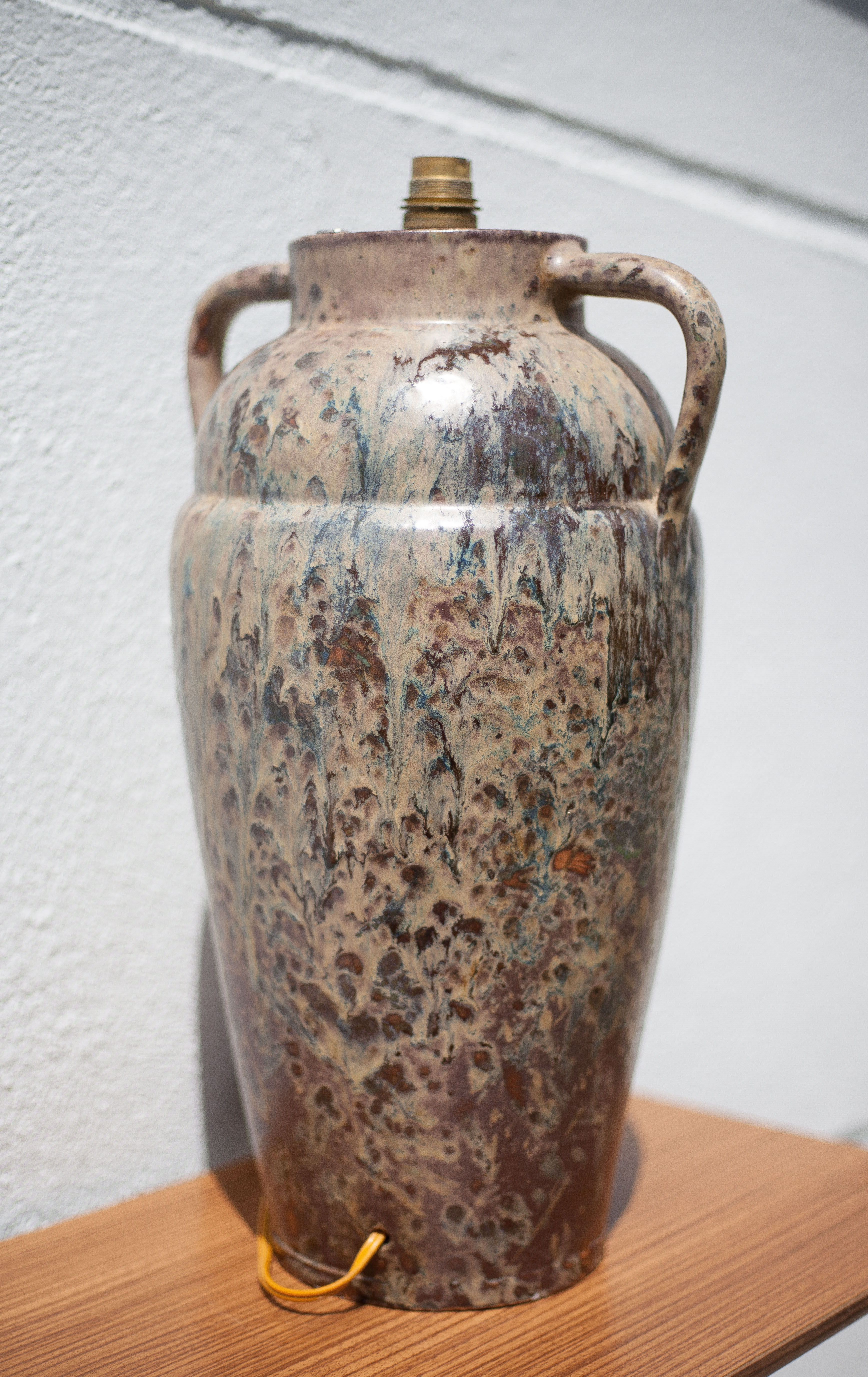 Large vintage lamp stand, lamp foot, ceramic amphora