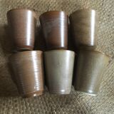 Series of 6 cups of sandstone