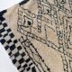 Moroccan Berber carpet Boujaad ecru with gray patterns 290x203cm