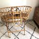 Vintage rattan cradle