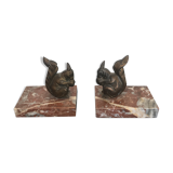 Pair of bookends squirrel