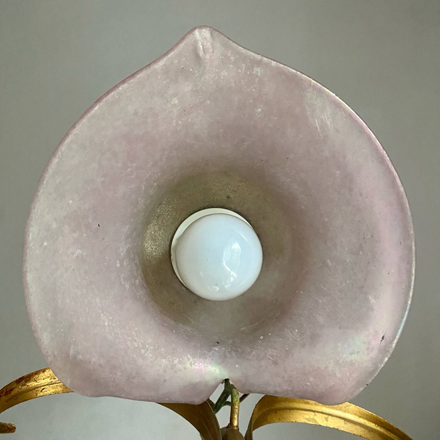 Vintage flower and foliage lamp, Italy, 1960s
