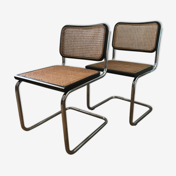 Pair of chairs Cesca B32 by Marcel Breuer