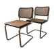 Pair of chairs Cesca B32 by Marcel Breuer