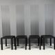 Vintage high back dining chairs, 1980s