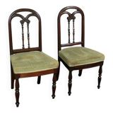 Pair of Mahogany Chairs, Restoration Period – 1st part of the 19th century