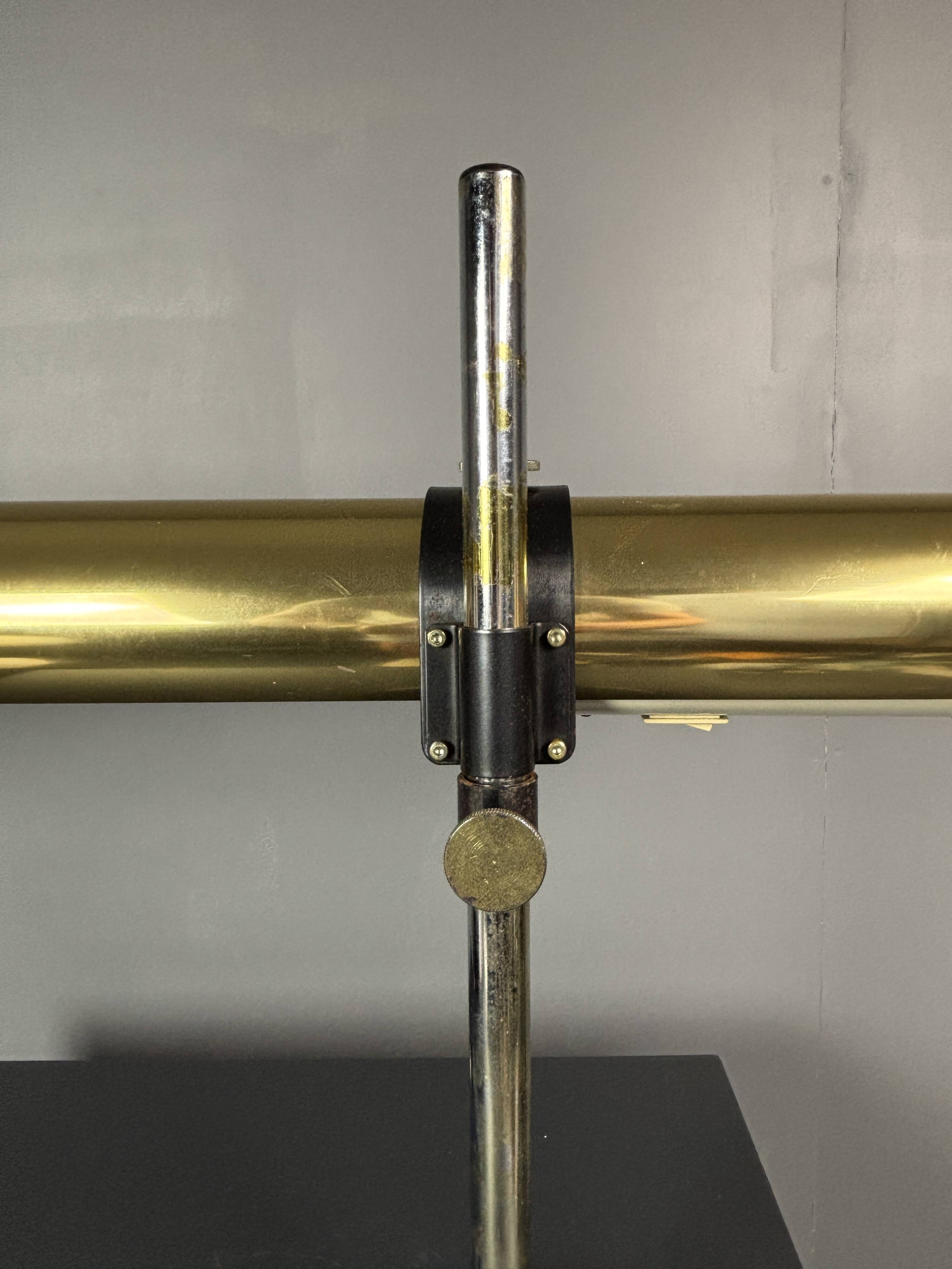 XL brass desk lamp by Göran Pehrson for Ateljé Lyktan, model Kanon, 1978