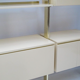 Ivory and brass lacquered library, International furniture 1970
