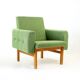 Midcentury Armchair In Fabric & Beech, Czechoslovakia 1960s